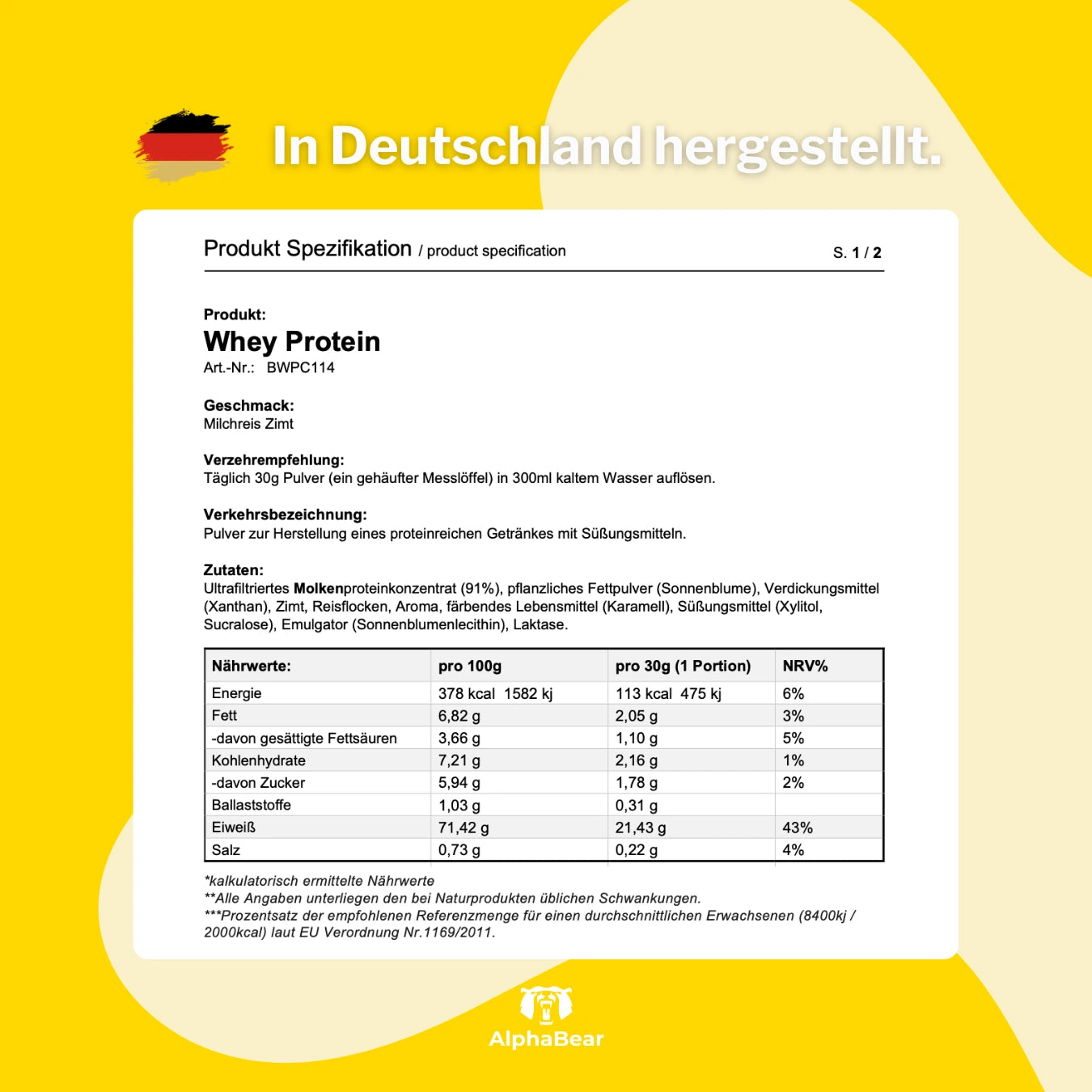 AlphaBear Protein - Cinnamon Cereal | 500g