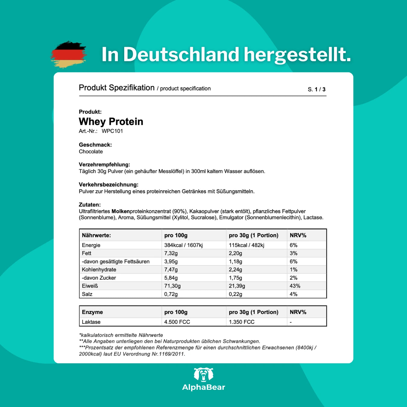 AlphaBear Protein - Chocolate | 500 g