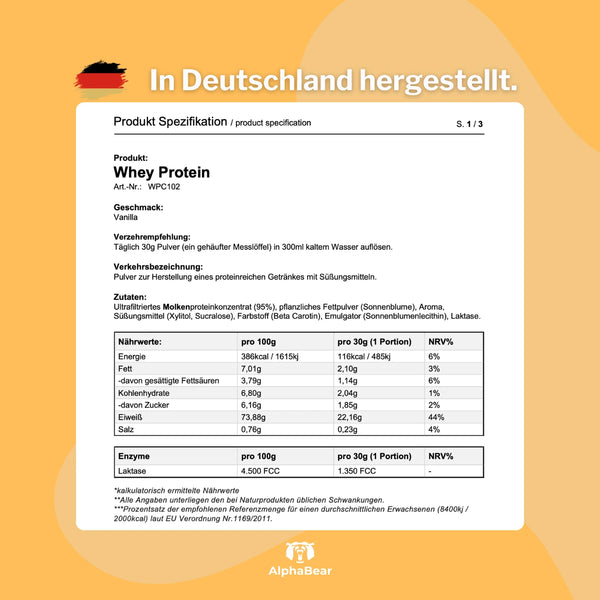 AlphaBear Protein - Vanilla | 500g