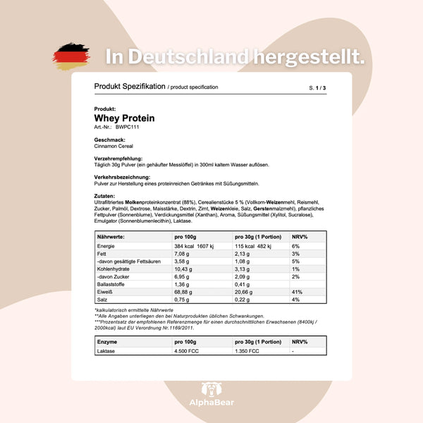 AlphaBear Protein - Golden Cinna Rice | 500g